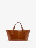 Proenza Schouler Front image of East West Chelsea Tote in Soft Veg Calf in Saddle