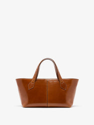 Proenza Schouler Front image of East West Chelsea Tote in Soft Veg Calf in Saddle