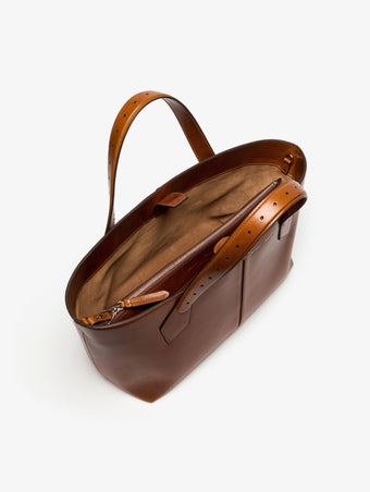 Proenza Schouler Aerial image of East West Chelsea Tote in Soft Veg Calf in Saddle
