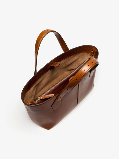 Proenza Schouler Aerial image of East West Chelsea Tote in Soft Veg Calf in Saddle