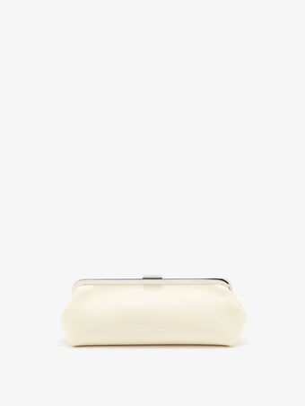 Proenza Schouler Front image of Armory Clutch in Nappa Plonge in Ivory