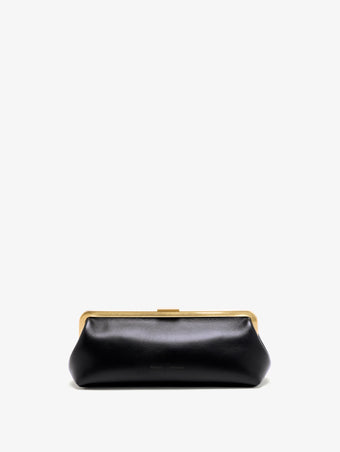 Proenza Schouler Front image of Armory Clutch in Nappa Plonge in Black