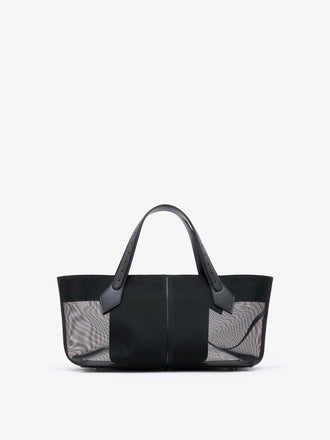 Proenza Schouler Front image of East West Chelsea Tote in Mesh in Black