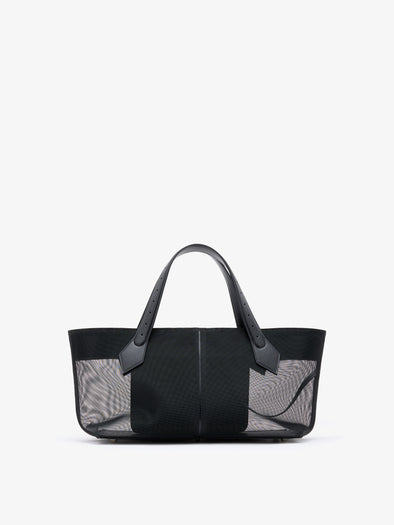 Proenza Schouler Front image of East West Chelsea Tote in Mesh in Black