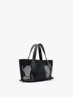 Proenza Schouler Side image of East West Chelsea Tote in Mesh in Black