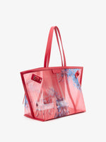 Proenza Schouler Side image of Days Carryall in Printed Mesh in Flame Multi