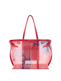 Proenza Schouler Front image of Days Carryall in Printed Mesh in Flame Multi