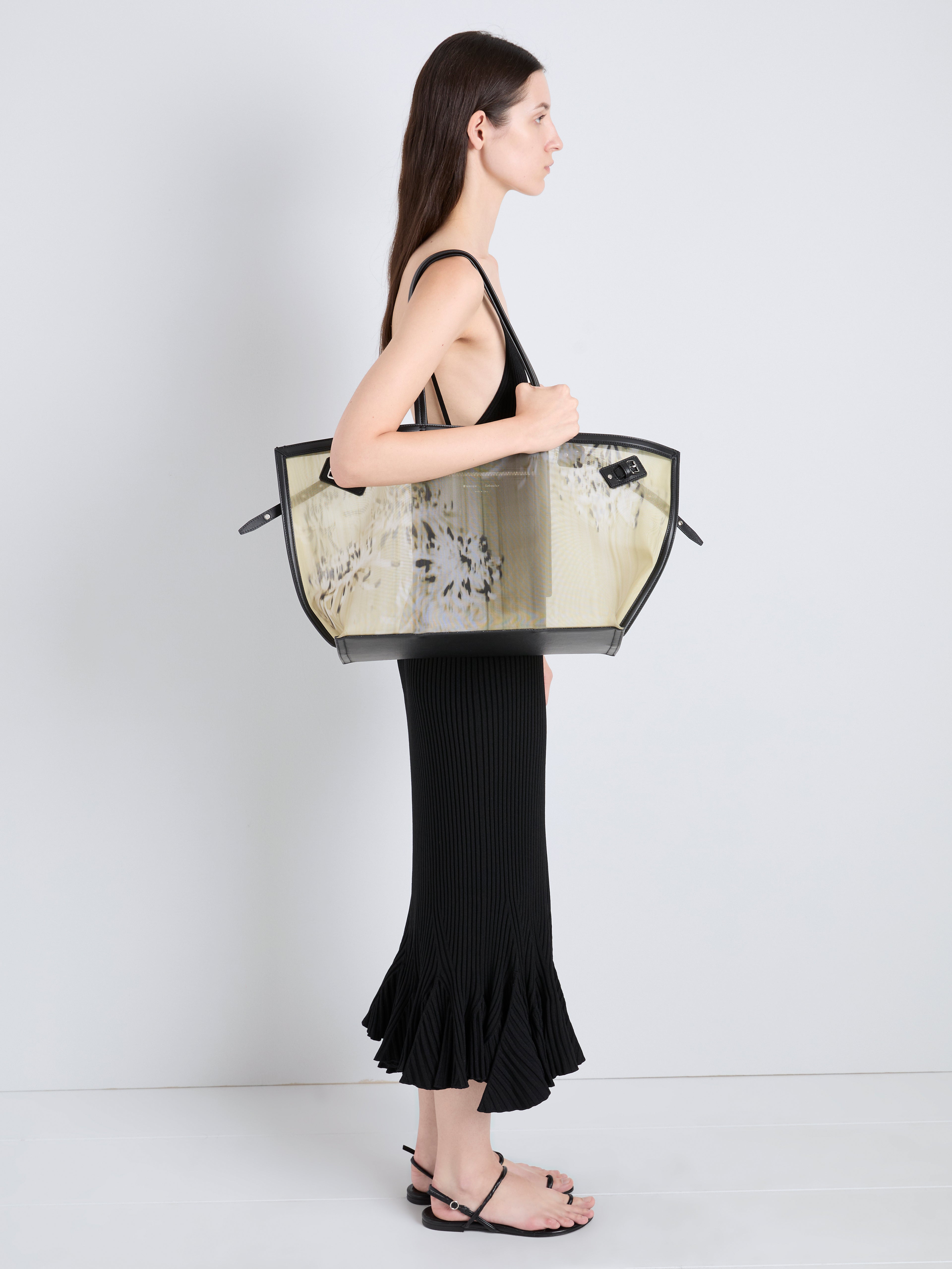 Proenza Schouler Days Carryall in Printed Mesh - Artichoke Multi