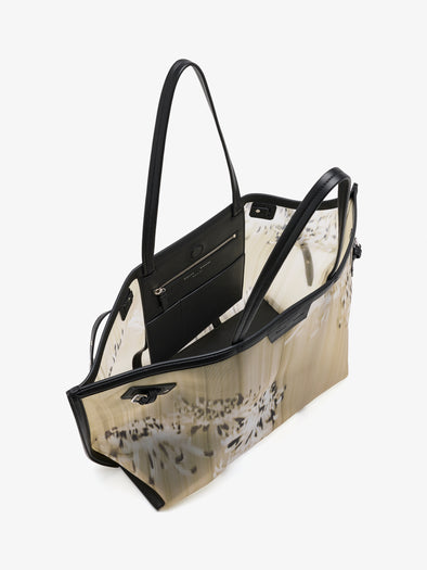 Proenza Schouler Aerial image of Days Carryall in Printed Mesh in Artichoke Multi