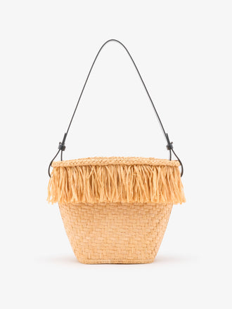 Proenza Schouler Back image of Bucket bag in Raffia in Sand