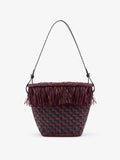 Proenza Schouler Front image of Bucket bag in Raffia in Plum