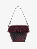 Proenza Schouler Back image of Bucket bag in Raffia in Plum