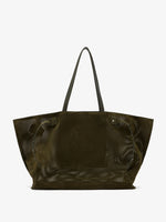 Proenza Schouler Back image of Days Carryall in Perforated Suede in Olive