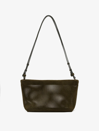 Proenza Schouler Front image of Bond Bag in Perforated Suede in Olive