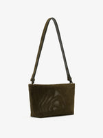 Proenza Schouler Side image of Bond Bag in Perforated Suede in Olive