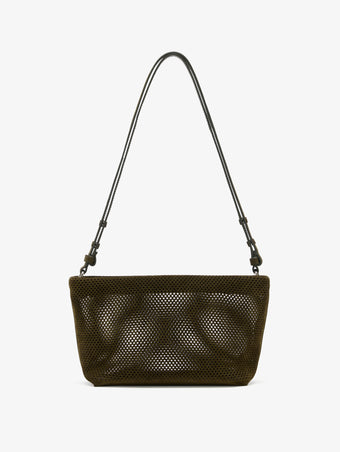 Proenza Schouler Back image of Bond Bag in Perforated Suede in Olive