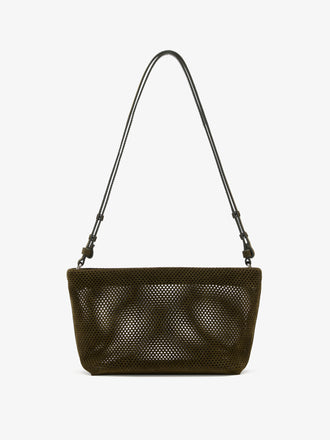 Proenza Schouler Back image of Bond Bag in Perforated Suede in Olive