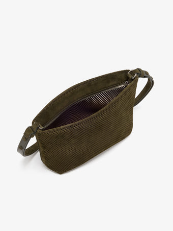 Proenza Schouler Aerial image of Bond Bag in Perforated Suede in Olive