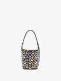 Proenza Schouler Front image of Mini Bucket Bag in Smooth Calf with Grommets in Black