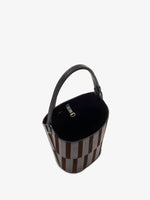 Proenza Schouler Still Life Aerial Image of Mini Bucket Bag in Intarsia in Espresso Black