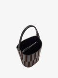 Proenza Schouler Aerial image of Mini Bucket Bag in Intarsia in BlackEspresso