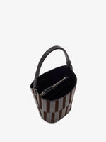 Proenza Schouler Aerial image of Mini Bucket Bag in Intarsia in BlackEspresso