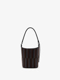 Proenza Schouler Front image of Mini Bucket Bag in Intarsia in BlackEspresso