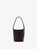 Proenza Schouler Front image of Mini Bucket Bag in Intarsia in BlackEspresso