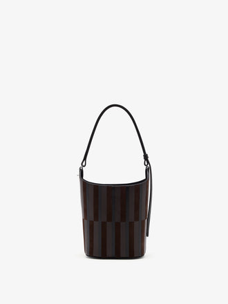 Proenza Schouler Front image of Mini Bucket Bag in Intarsia in BlackEspresso