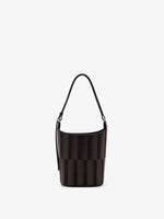 Proenza Schouler Back image of Mini Bucket Bag in Intarsia in BlackEspresso