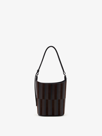 Proenza Schouler Back image of Mini Bucket Bag in Intarsia in BlackEspresso