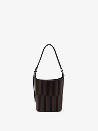 Proenza Schouler Back image of Mini Bucket Bag in Intarsia in BlackEspresso