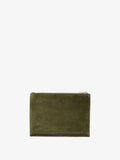Proenza Schouler Back image of Zip Pouch in Perforated Suede in Olive