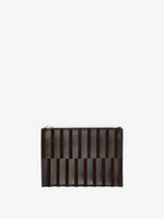 Proenza Schouler Front image of Zip Pouch in Intarsia in BlackEspresso
