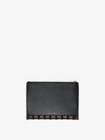Proenza Schouler Back image of Zip Pouch in Intarsia in BlackEspresso