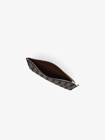 Proenza Schouler Aerial image of Zip Pouch in Intarsia in BlackEspresso