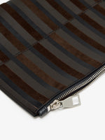 Proenza Schouler Detail image of Zip Pouch in Intarsia in BlackEspresso