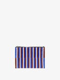 Proenza Schouler Front image of Zip Pouch in Intarsia in CobaltRust Multi