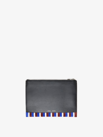 Proenza Schouler Back image of Zip Pouch in Intarsia in CobaltRust Multi