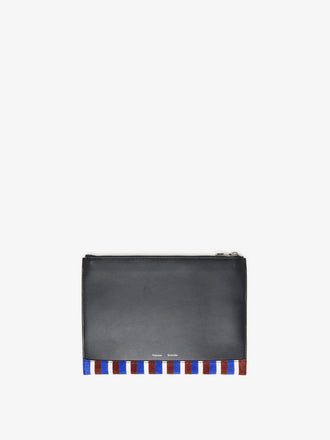 Proenza Schouler Back image of Zip Pouch in Intarsia in CobaltRust Multi