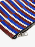 Proenza Schouler Detail image of Zip Pouch in Intarsia in CobaltRust Multi