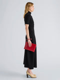 Proenza Schouler Image of model wearing Zip Pouch in Eel in Red