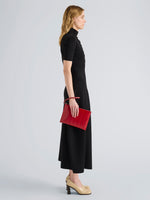 Proenza Schouler Image of model wearing Zip Pouch in Eel in Red
