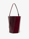 Proenza Schouler Side image of Hex Bucket Bag in Haircalf Combo in Bordeaux