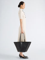 Proenza Schouler Image of model wearing Hex Tote in European Calf in Black