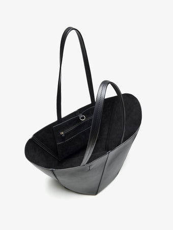 Proenza Schouler Aerial image of Hex Tote in European Calf in Black