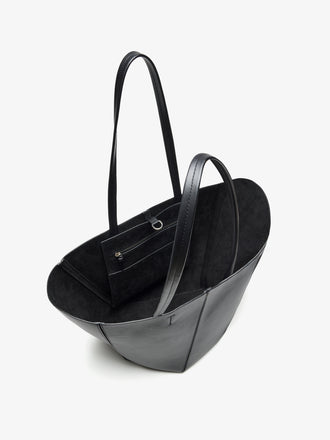 Proenza Schouler Aerial image of Hex Tote in European Calf in Black