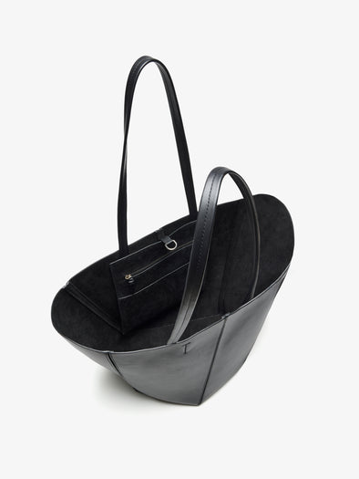 Proenza Schouler Aerial image of Hex Tote in European Calf in Black