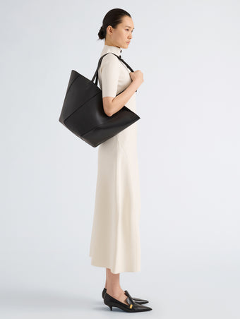 Proenza Schouler Image of model wearing Hex Tote in European Calf in Black