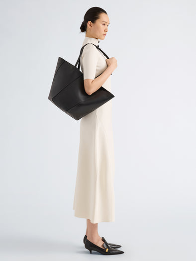 Proenza Schouler Image of model wearing Hex Tote in European Calf in Black